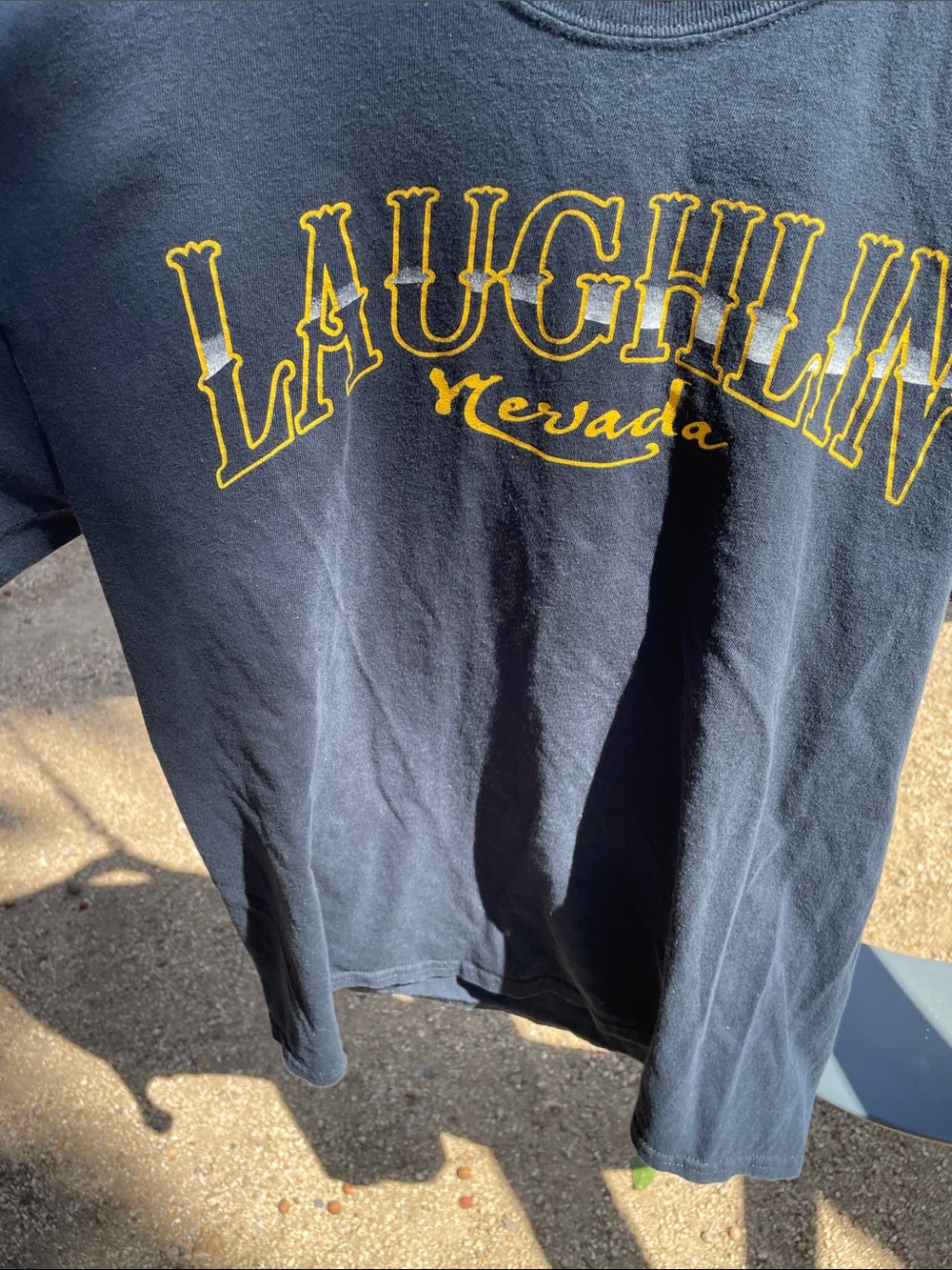 Laughlin Nevada Men's Black 2012 Tee with Yellow Logo
